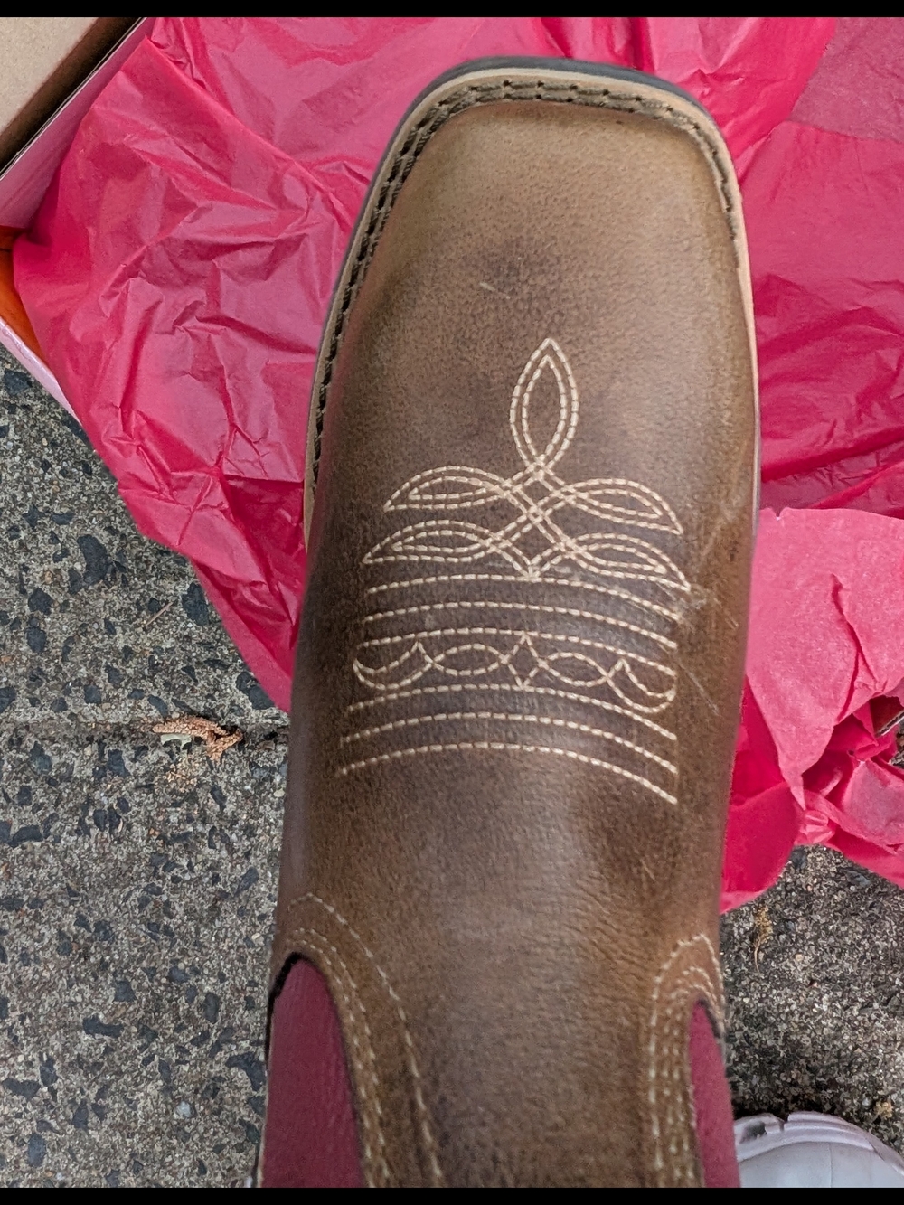 Justin Western Chellie Ankle Boots with Star-Spangled Design (new) - Picture 4 of 11